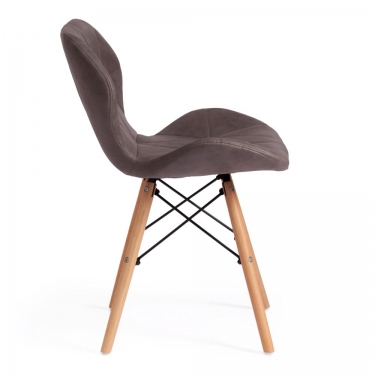 Стул Tetchair STUTTGART mod. 74 / 1 шт. в упаковке экокожа/дерево береза/металл, 50 х 47 х 73 см, античный серый RH02-26/натуральный