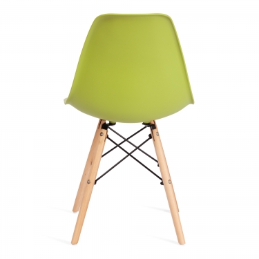 Стул Tetchair CINDY EAMES mod. 001 / 1 шт. в упаковке дерево бук/металл/сиденье пластик, 51x46x82.5см, оливковый 66012