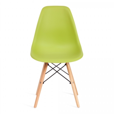 Стул Tetchair CINDY EAMES mod. 001 / 1 шт. в упаковке дерево бук/металл/сиденье пластик, 51x46x82.5см, оливковый 66012