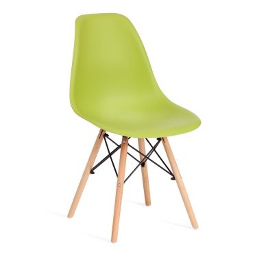 Стул Tetchair CINDY EAMES mod. 001 / 1 шт. в упаковке дерево бук/металл/сиденье пластик, 51x46x82.5см, оливковый 66012