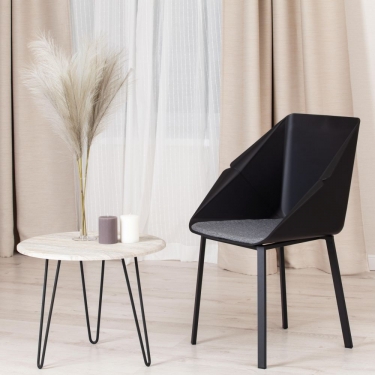 Стул Tetchair DORO mod. 8088 / 1 шт. в упаковке пластик/металл/ткань , 61,5 х 55 х 46 х 89 см , Black Черный / Grey Серый 1509
