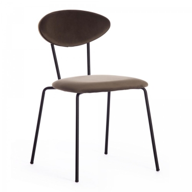 Стул Tetchair NEO mod. 0139014 / 1 шт. в упаковке металл/вельвет, 44х54х79 см, хаки S108 85 DARK TAN/черный