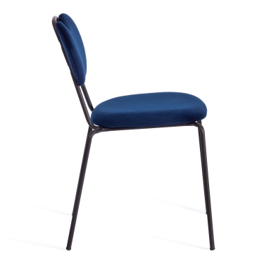 Стул Tetchair DANTON mod. 0139223 / 1 шт. в упаковке металл/ткань, 47х56,5х79 см, темно-синий S108 117 DARK BLUE/черный