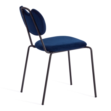 Стул Tetchair DANTON mod. 0139223 / 1 шт. в упаковке металл/ткань, 47х56,5х79 см, темно-синий S108 117 DARK BLUE/черный