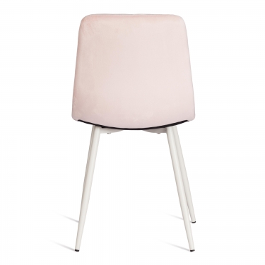 Стул Tetchair CHILLY mod. 7094-1 вельвет/металл, 44,5х52,5х86 см, pink розовый HLR39 / белый