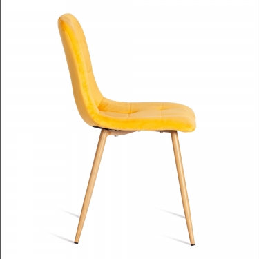 Стул Tetchair CHILLY mod. 7094-1 вельвет/металл, 44,5х52,5х86 см, yellow желтый HLR41 / натуральный