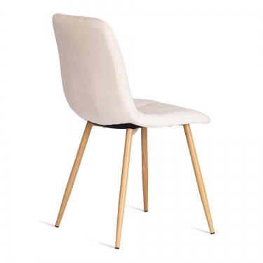 Стул Tetchair CHILLY mod. 7094-1 вельвет/металл, 44,5х52,5х86 см, beige бежевый HLR2 / натуральный