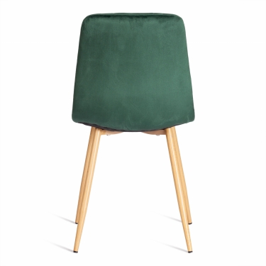 Стул Tetchair CHILLY mod. 7094-1 вельвет/металл, 44,5х52,5х86 см, dark green темно-зеленый HLR57 / натуральный