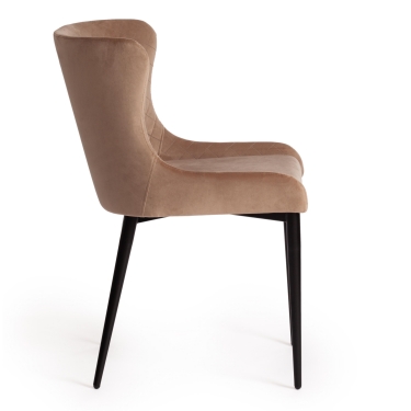 Стул Tetchair MANTRA mod. 713 / 1 шт. в упаковке ткань/металл, 49х61х82 см, высота до сидения 49 см, бежевый barkhat 5/черный