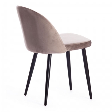 Стул Tetchair MELODY mod. 4997 / 1 шт. в упаковке металл/вельвет, 52х49х78см, серо-бежевый/черные ножки