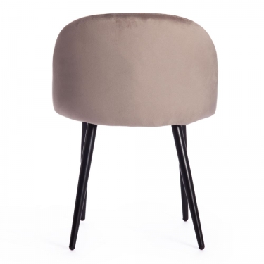 Стул Tetchair MELODY mod. 4997 / 1 шт. в упаковке металл/вельвет, 52х49х78см, серо-бежевый/черные ножки