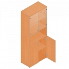 Шкаф для документов с прозрачными стеклами Альтерна Р.Ш-4СБ бук Бавария