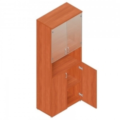 Шкаф для документов с тонированными стеклами Альтерна Р.Ш-4СТ вишня Оксфорд