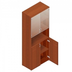 Шкаф для документов с тонированными стеклами Альтерна Р.Ш-4СТ орех Аликанте