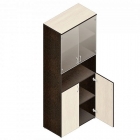 Шкаф для документов с тонированными стеклами Альтерна Р.Ш-4СТ дуб молочный