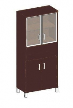 Стеллаж стекло в раме Skyland В430.9 Бургунди