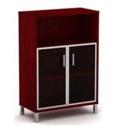 Стеллаж стекло в раме Skyland В420.4 Бургунди