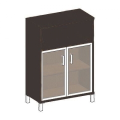 Стеллаж стекло в раме Skyland В420.4 Венге магия