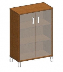 Стеллаж стекло тонированное Skyland В420.8 Орех Даллас