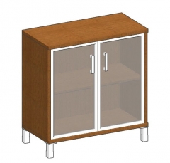 Стеллаж стекло в раме Skyland В410.5 Орех Даллас