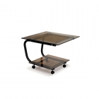 Стол журнальный Мебелик Дуэт 9 Чёрный/ тонированное