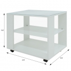 Стол журнальный Мебелик BeautyStyle 5 Венге/стекло белое