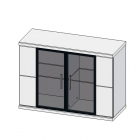 Шкаф-витрина навесной Альтерна Корано Бм.Кор-05 Белый глянец