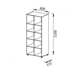 Шкаф-стеллаж Марибель ПМ-10 Юниор-6