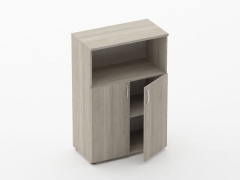 Шкаф средний полуоткрытый Персона Грата Glassy 6.12.121 Дуб сантана светлый