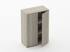Шкаф средний закрытый Персона Грата Glassy 6.12.131 Дуб сантана светлый