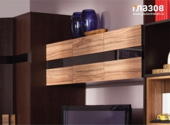 Шкаф Глазовская МФ навесной 1 HYPER Палисандр/Венге гостиная