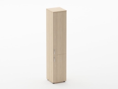 Шкаф высокий закрытый Персона Грата Glassy 6.19.13Пр Бук светлый