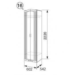Шкаф двухдверный Ижмебель Виктория 16