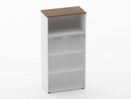 Шкаф 3 широкий 2 стеклянные двери, с нишей Персона Грата Deka 10.16.161 Дуб Верцаска/Белый