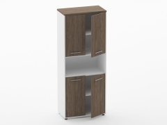 Шкаф 4 широкий закрытый с нишей Персона Грата Deka 10.19.121 Дуб Верцаска/Белый