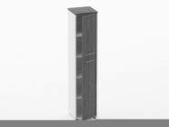 Шкаф 4 узкий закрытый Персона Грата Deka 10.19.14Пр Дуб Верцаска/Белый