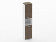 Шкаф 4 узкий закрытый Персона Грата Deka 10.19.14Л Дуб Верцаска/Белый