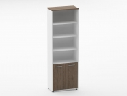 Шкаф 5 широкий верх открытый, низ закрытый Персона Грата Deka 10.23.111 Дуб Верцаска/Белый