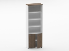 Шкаф 5 широкий верх открытый, низ закрытый Персона Грата Deka 10.23.111 Дуб Верцаска/Белый