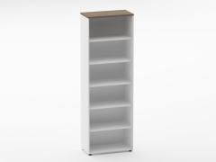 Шкаф 5 широкий верх стеклянная дверь, низ закрытый, две полки открытые Персона Грата Deka 10.23.191 Дуб Верцаска/Белый