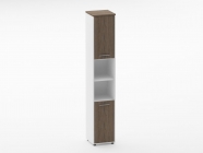 Шкаф 5 узкий закрытый, с нишей Персона Грата Deka 10.23.14Пр Дуб Верцаска/Белый