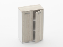 Шкаф 2 широкий закрытый Персона Грата Deka 10.12.131 Дуб Сантана светлый/Белый