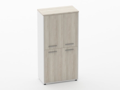 Шкаф 3 широкий закрытый, 4 двери Персона Грата Deka 10.16.121 Дуб Сантана светлый/Белый