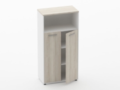 Шкаф 3 широкий закрытый с нишей Персона Грата Deka 10.16.131 Дуб Сантана светлый/Белый