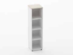 Шкаф 3 узкий открытый Персона Грата Deka 10.16.10 Дуб Сантана светлый/Белый