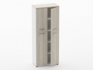 Шкаф 4 широкий закрытый, 4 двери Персона Грата Deka 10.19.141 Дуб Сантана светлый/Белый