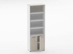 Шкаф 5 широкий верх открытый, низ закрытый Персона Грата Deka 10.23.111 Дуб Сантана светлый/Белый