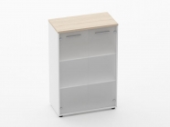 Шкаф 2 широкий 2 стеклянные двери Персона Грата Deka 10.12.161 Туя/Белый