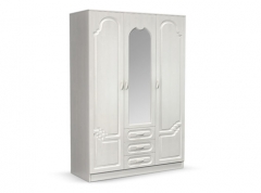 Шкаф 3-х створчатый МиФ Гармония 01 Белый глянец