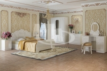 Модульная спальня МиФ Гармония набор 1 Белый глянец